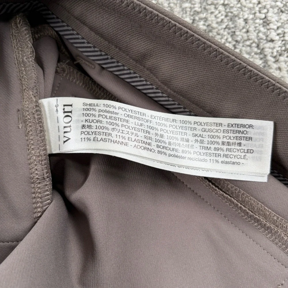 Vuori Meta Pant Mens 34 Brown V4024 Technical Stretch 5-Pocket Chino